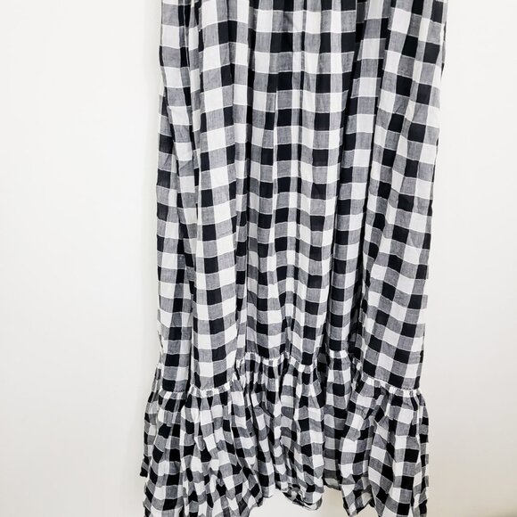THE GREAT. The Dainty Dress in Black White Gingham 3 Large - Picture 7 of 10